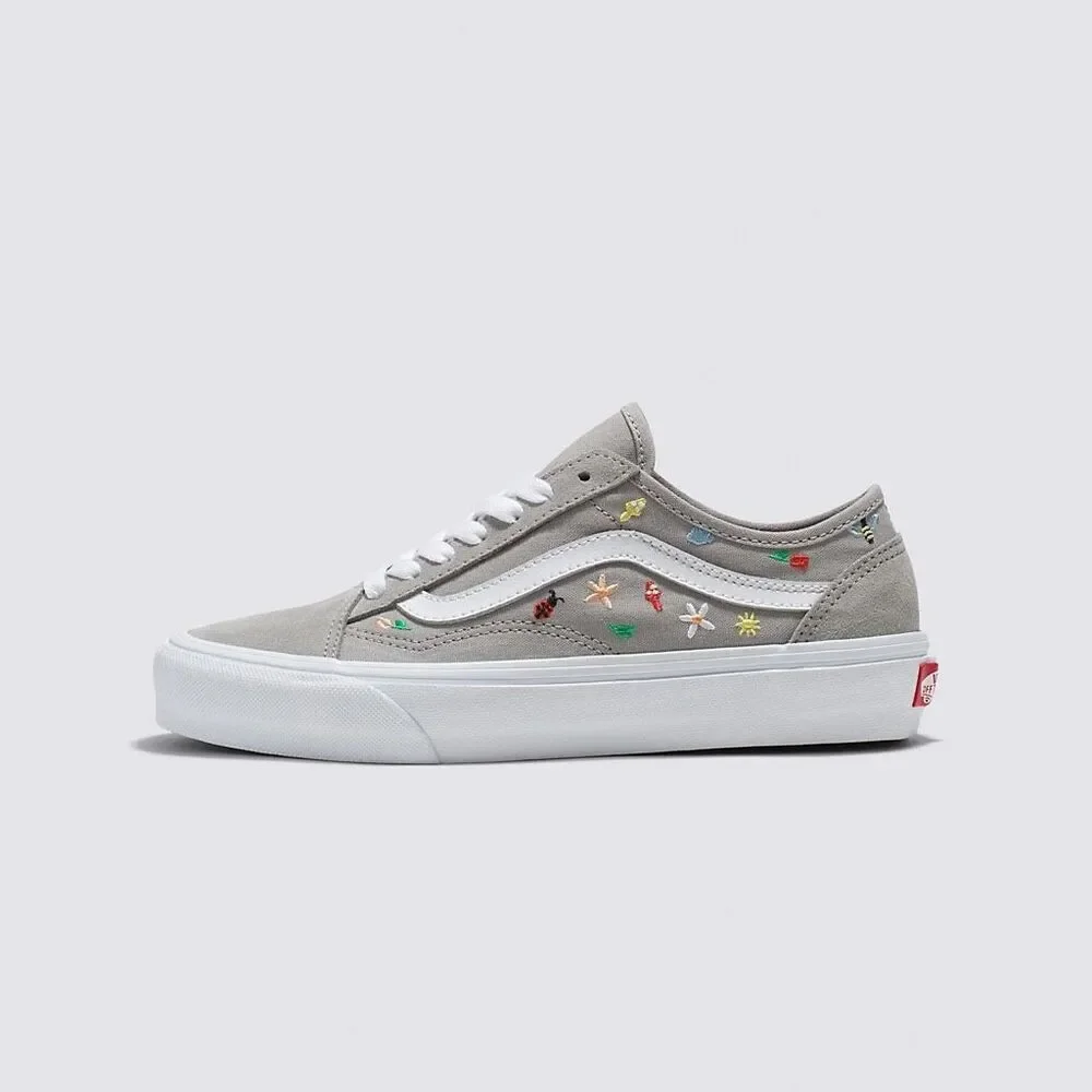 Vans Multicolor Old Skool Garden Party Embroidered Sneaker Shoes Size 8 - Picture 1 of 9